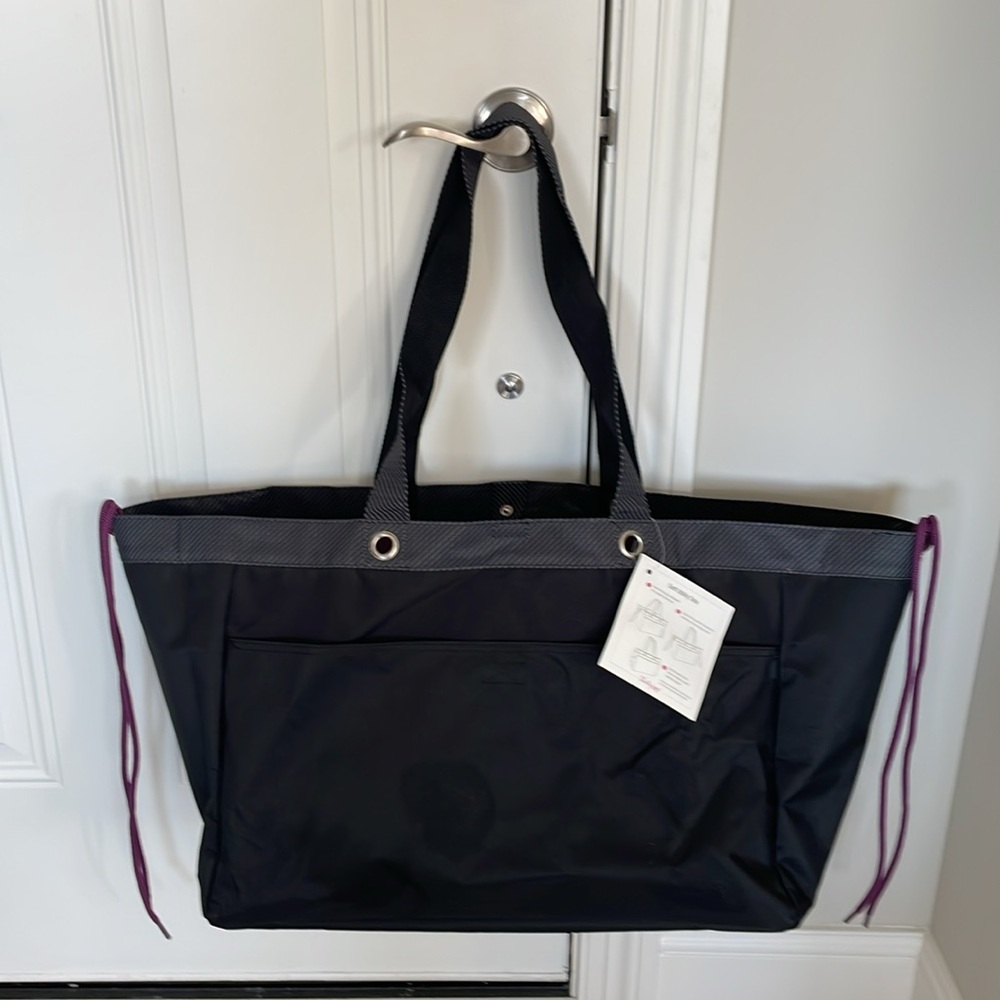 Thirty One Black Soft Utility Tote